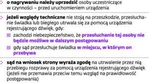 Nagrywanie rozpraw karnych zgodnie z obecnie obowiązującymi przepisami: