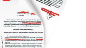 W piśmie Janusza Śliwy, które jest w naszym posiadaniu, najważniejsze dane zostały zamazane
