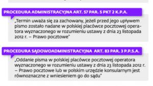 Od czego zależy skutek zachowania terminu czynności procesowej